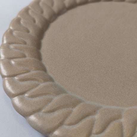 Chain dish L -Sand beige