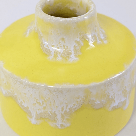 Melt series flower vase -Lemon yellow