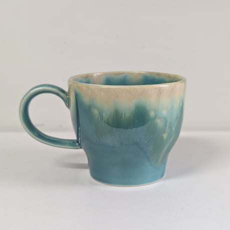 Melt series mug cup L - Bottle green