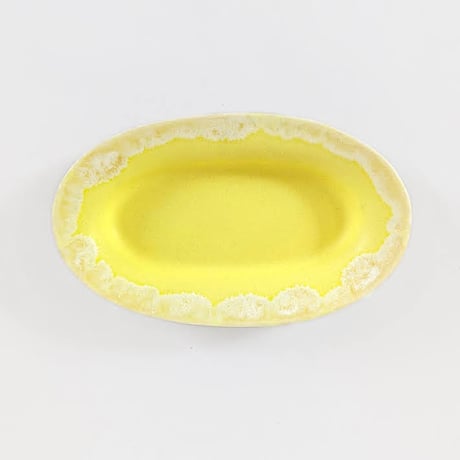 Melt series oval plate S - Lemmon yellow