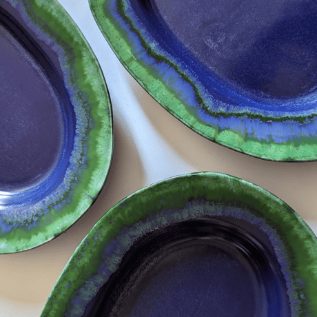 Melt series oval plate  L - 深海