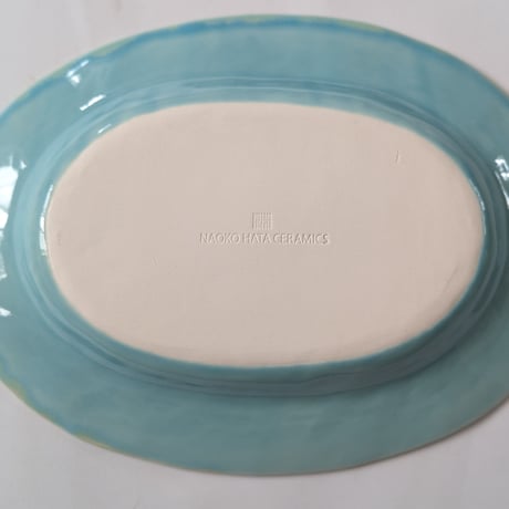 Melt series oval plate L -湖