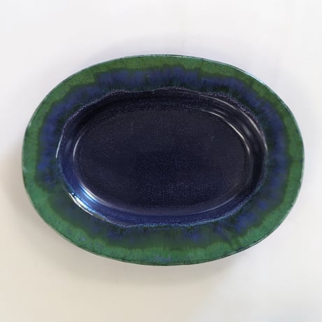Melt series oval plate  L - 深海