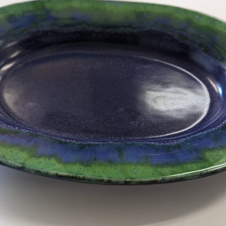 Melt series oval plate  L - 深海