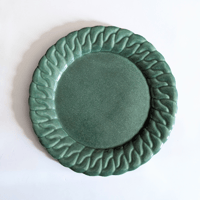 Chain dish L - Bottle green