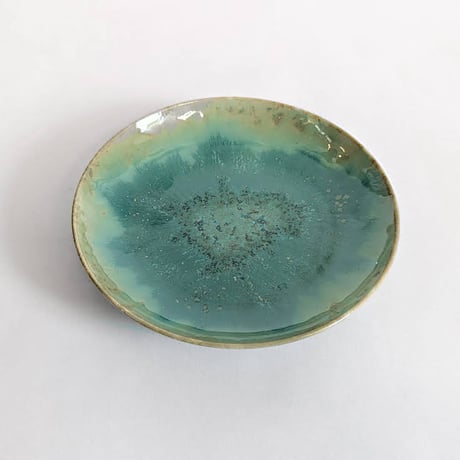 Melt series 4MARU plate - Bottle green