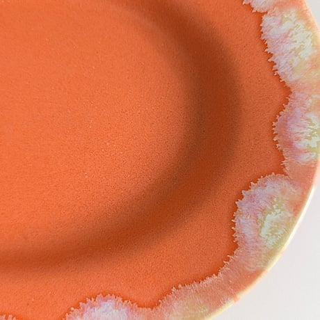 Melt series oval plate - Sunrse orange