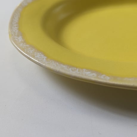 Melt series oval plate L -Lemon yellow
