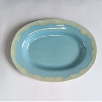 Melt series oval plate L -湖