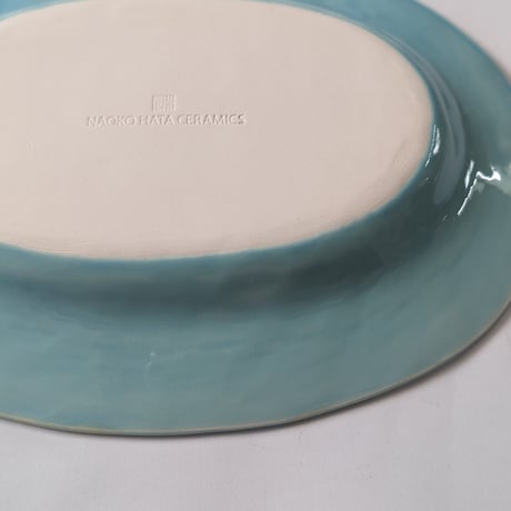 Melt series oval plate L -湖
