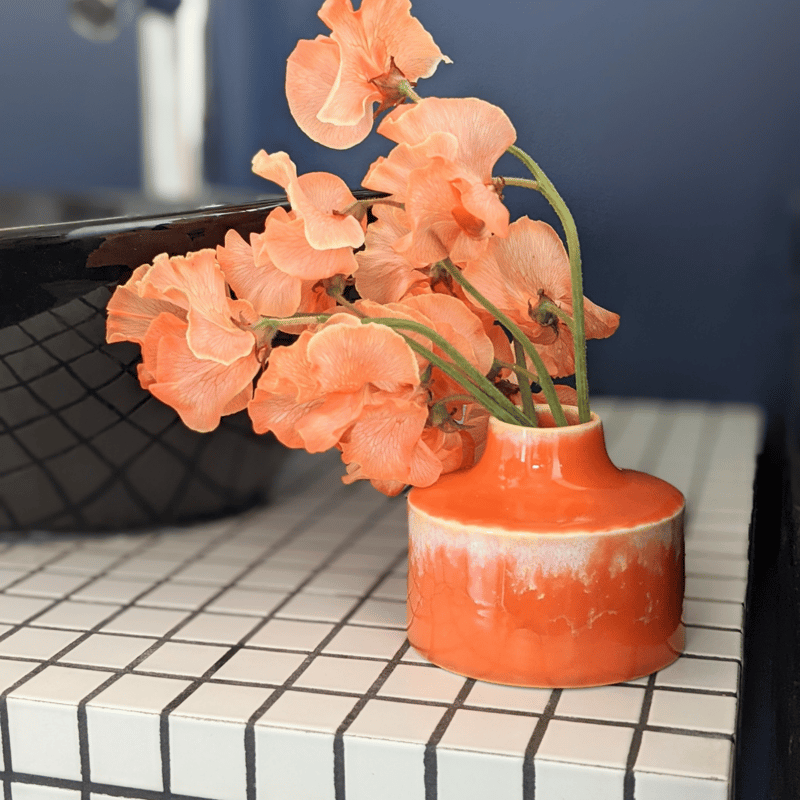 VALERIA VASI オレンジ Bubbles Ambar フラワーベース