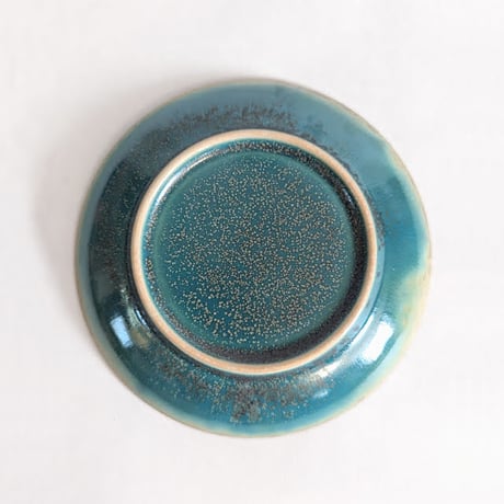 Melt series 4MARU plate - Bottle green