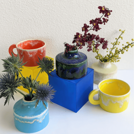 Melt series flower vase- 雪どけ