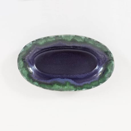 Melt series oval plate S - 深海