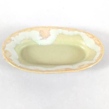 Melt series oval plate S - 雪どけ