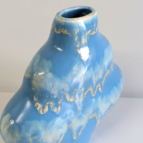 -We-  Flower vase - Niagara blue