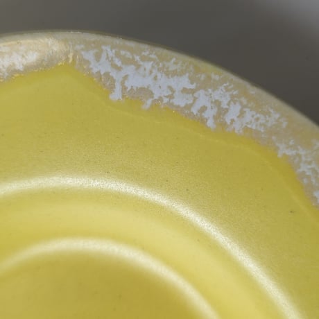 Melt series oval plate L -Lemon yellow