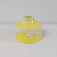 Melt series flower vase -Lemon yellow