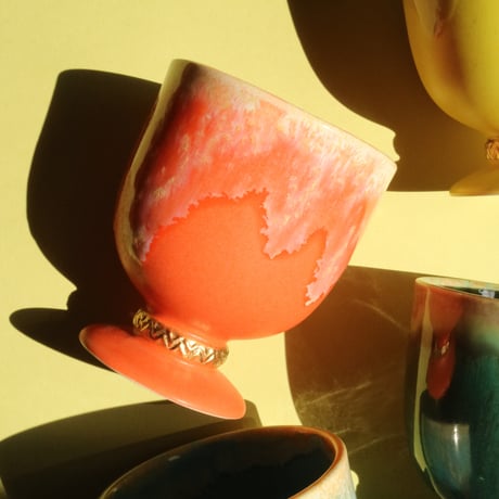 Melt series gold cup - Sunrise orange