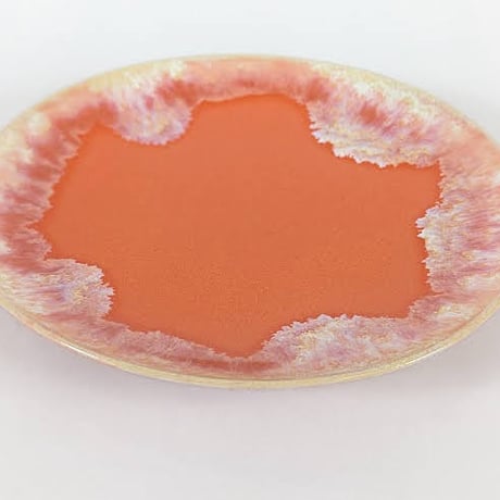 Melt series 6MARU plate - Sunrise orange