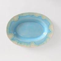 Melt series oval plate L -湖