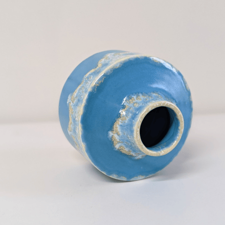 Melt series flower vase -Niagara blue