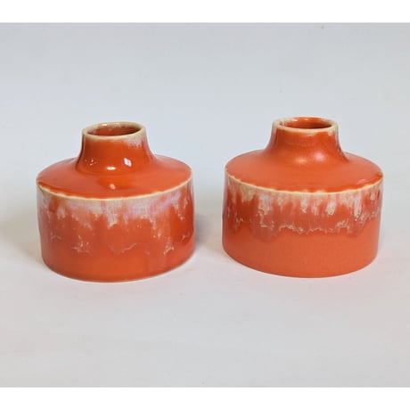 Melt series flower vase -Sunrise orange