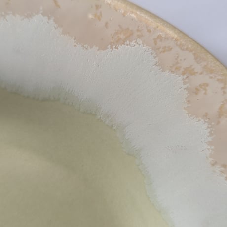 Melt series oval plate L -雪どけ