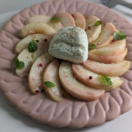 Chain dish L - Smoke pink