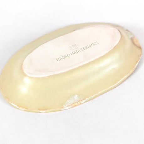 Melt series oval plate S - 雪どけ