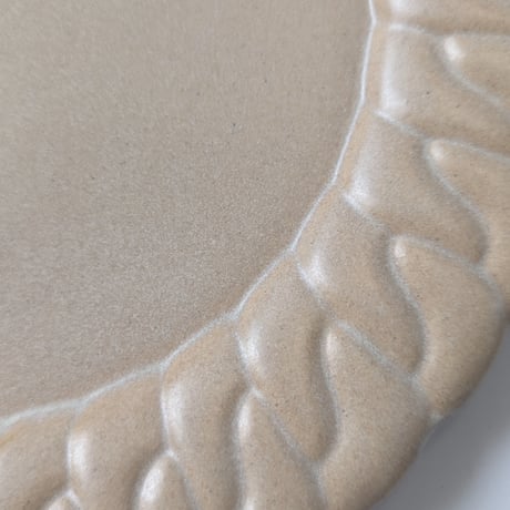 Chain dish L -Sand beige