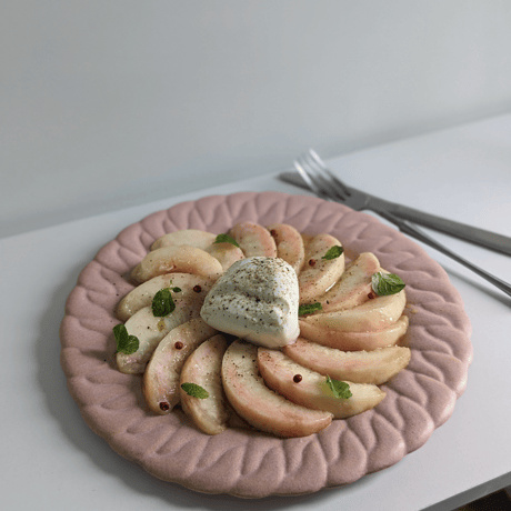 Chain dish L - Smoke pink