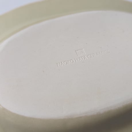 Melt series oval plate L -雪どけ