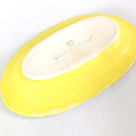 Melt series oval plate S - Lemmon yellow