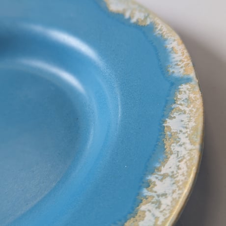 Melt series oval plate L -Niagara blue