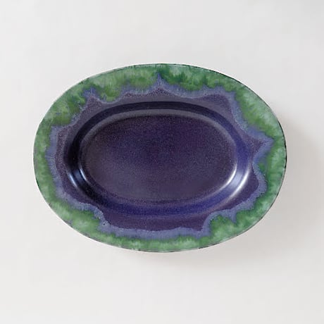 Melt series oval plate  L - 深海
