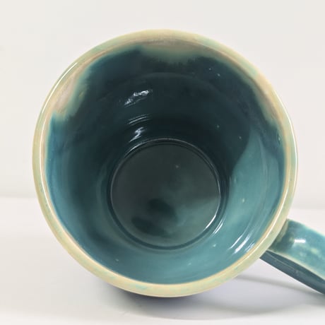 Melt series mug cup L - Bottle green