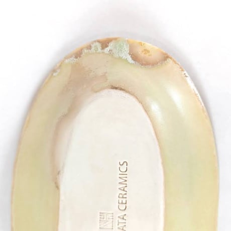 Melt series oval plate S - 雪どけ