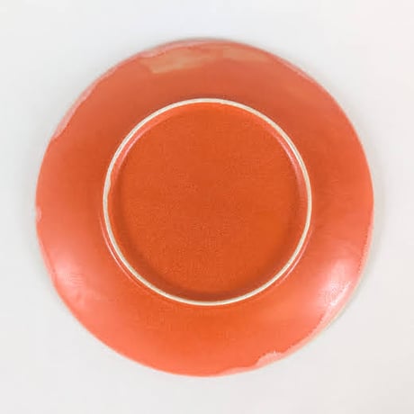 Melt series 6MARU plate - Sunrise orange