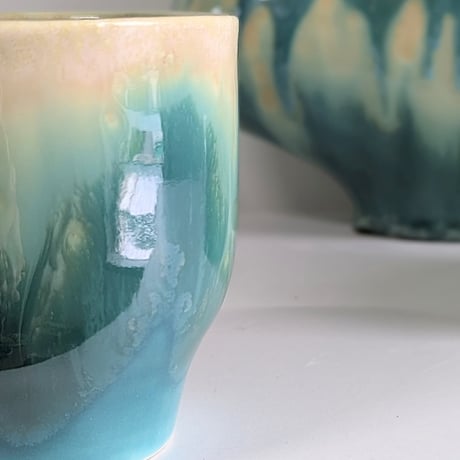 Melt series free cup - Bottle green