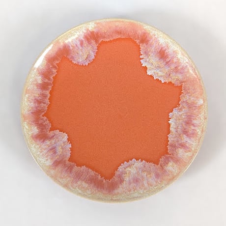 Melt series 6MARU plate - Sunrise orange
