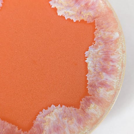 Melt series 6MARU plate - Sunrise orange