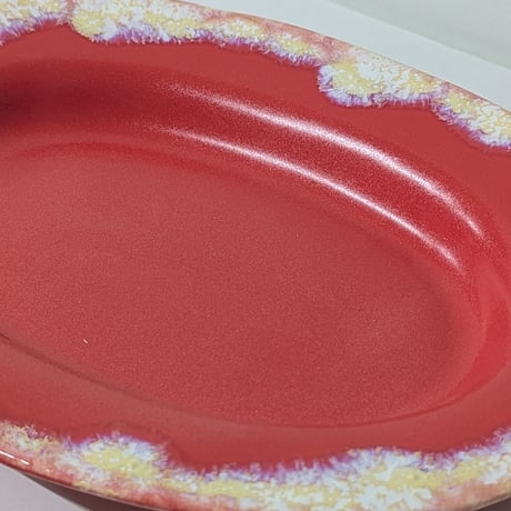 Melt series Oval plate L - Red for Limited color