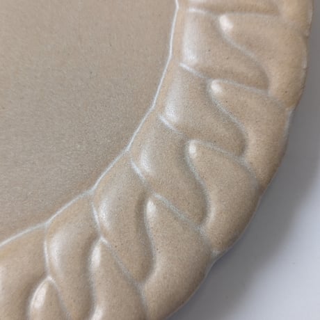 Chain dish L -Sand beige