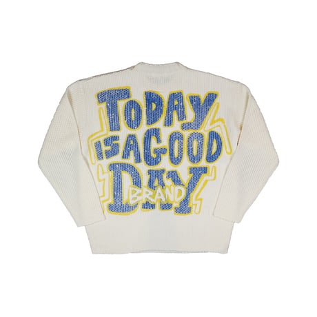 DAMIANO SELECT / TODAY IS A GOOD DAY KNIT SWEATER / IVORY