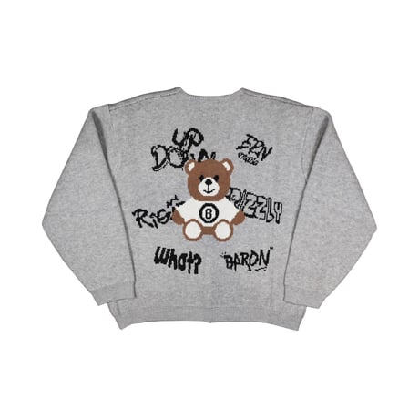 BARON / BEAR KNIT SWEATER / GRAY