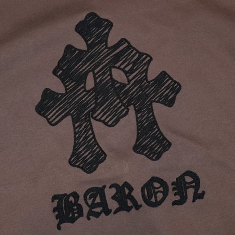 BARON / CROSS ZIP HOODIE / BROWN