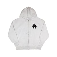 BARON / CROSS ZIP HOODIE / OFF WHITE