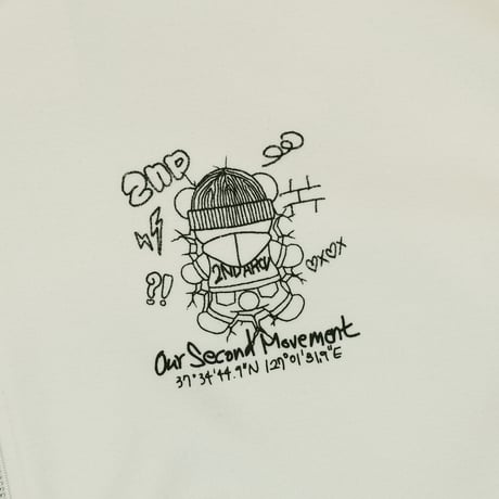2ND ARCHIVE / KNIT CAP BEAR ZIP HOODIE / CREAM