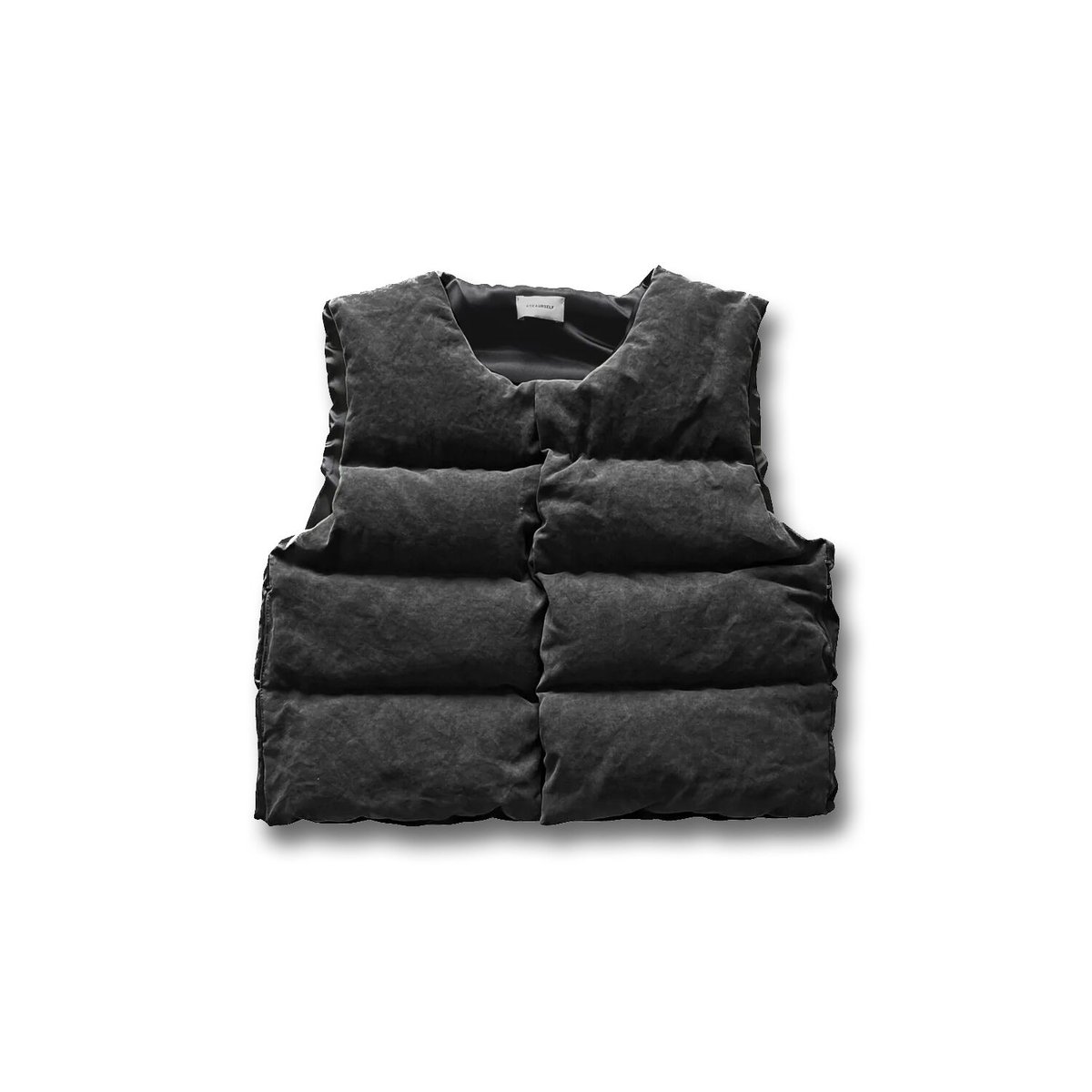 ASKYURSELF  puffer vest black ダウンベスト